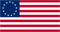 Historic USA Betsy Ross 13-Star Flag